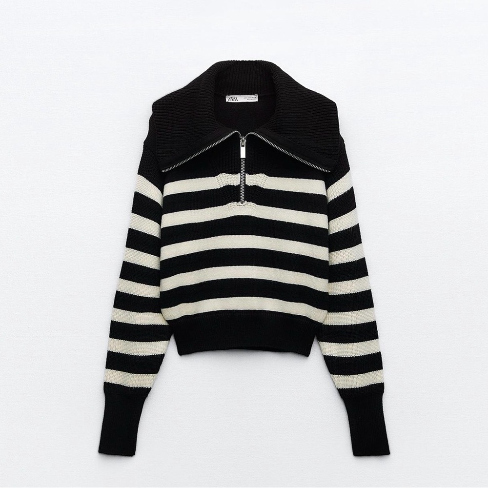 Zara Zipped Knit Sweater